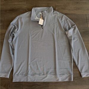 ❗️SALE❗️Peter Millar Gray Quarter-Zip Pullover